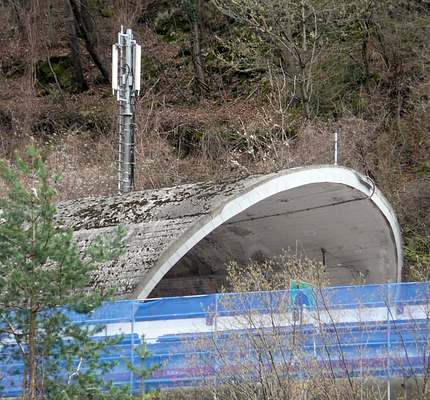 Die Antennen auf dem Tunnel Kastelruth