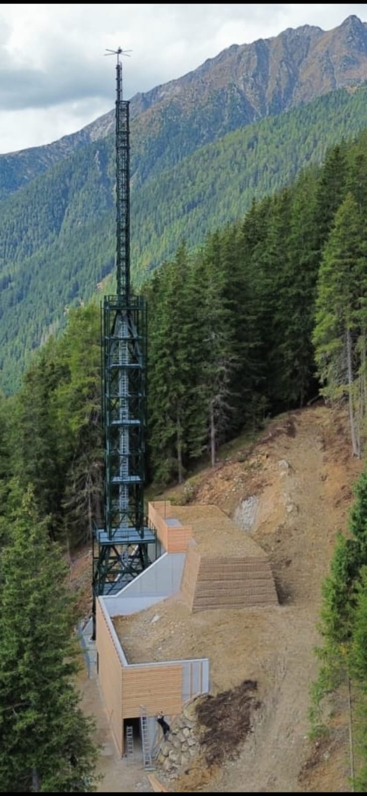 Die Anlage im Oktober 2025 noch ohne Antennen. Foto RAS