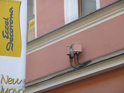 Die Antennen der Mikrozelle von Wind
