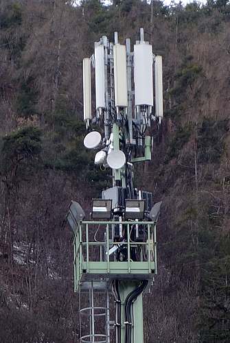 Die Anlage mit den Antennen für LTE im Feb. 15