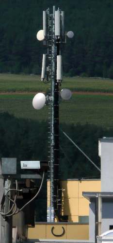 Die Anlage mit den Antennen von Wind (August 2013)