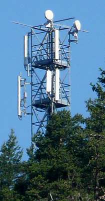 Die Anlage von Tim mit den Antennen von Wind im Juni 2010