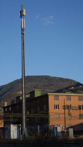 Die Anlage mit den Antennen von Wind im März 2015