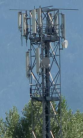 Die Anlage mit den Antennen von Tim und Vodafone im Juli 2014