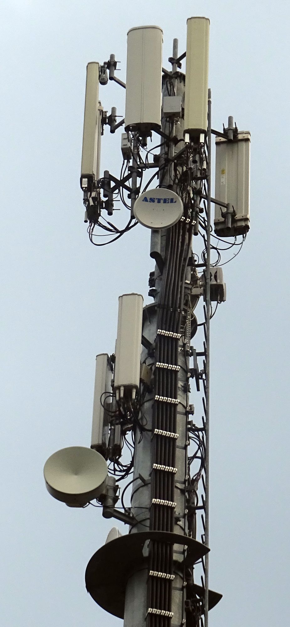 Die Antennen von Wind3 (oben) und Vodafone im August 2020. Foto Daniel Z.