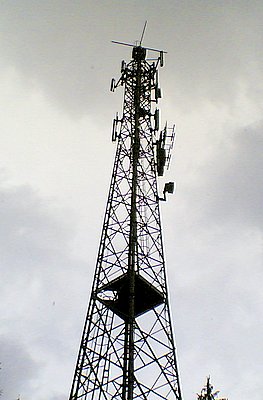Die RAI-Anlage mit den Antennen von Vodafone und Wind