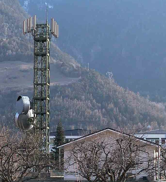 Die Antennen von Tim auf dem Masten der Telecom.