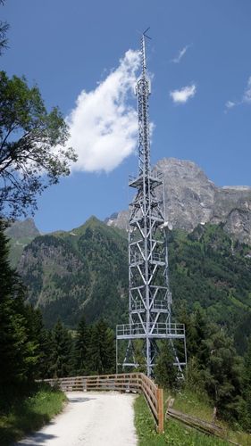 Die neue RAS-Anlage mit den Antennen von Wind