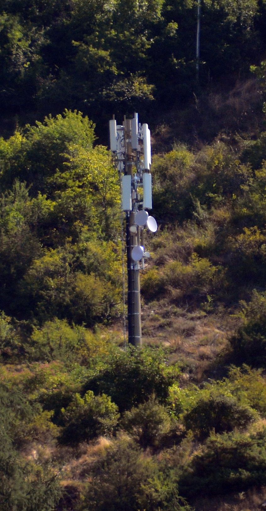Die Anlage von Vodafone mit den Antennen von Tim im August 2018