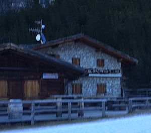 Die Mikrozelle auf der Scotonihütte im Dezember 2016 