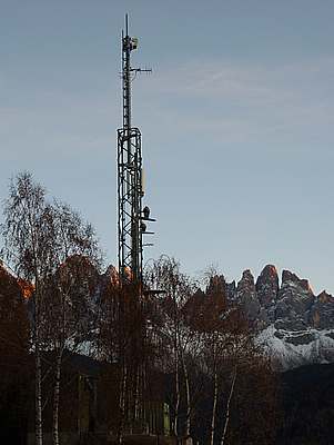 Die Anlage mit dem neuen Antennenträger