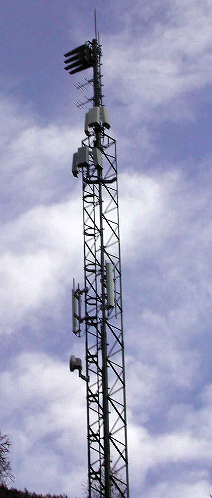 Die alte Anlage im November 2002 mit den Antennen von Wind