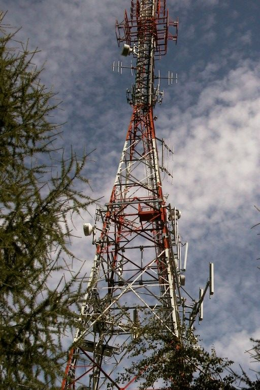 Die Anlage im August 2001 mit Vodafone und Wind.