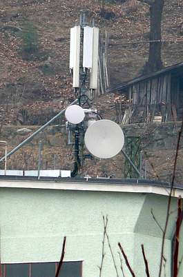 Die umgebaute Anlage von Wind jetzt mit den UMTS-Antennen